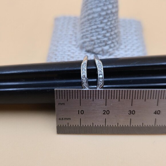 Size 9 Sterling Silver Genuine Diamonds Ring Guard Ring A5110 - Picture 8 of 9